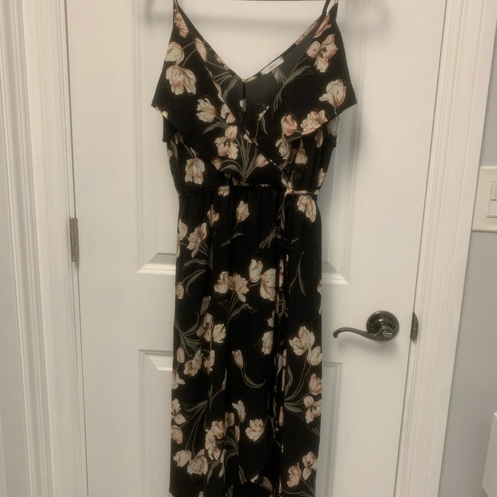 Floral Black Dress